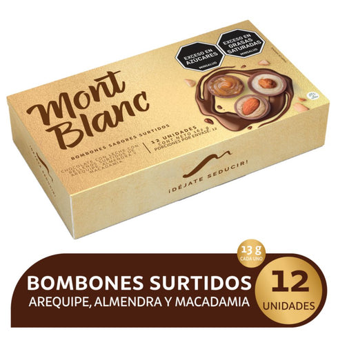 chocolate montblanc 12u 162g estuche